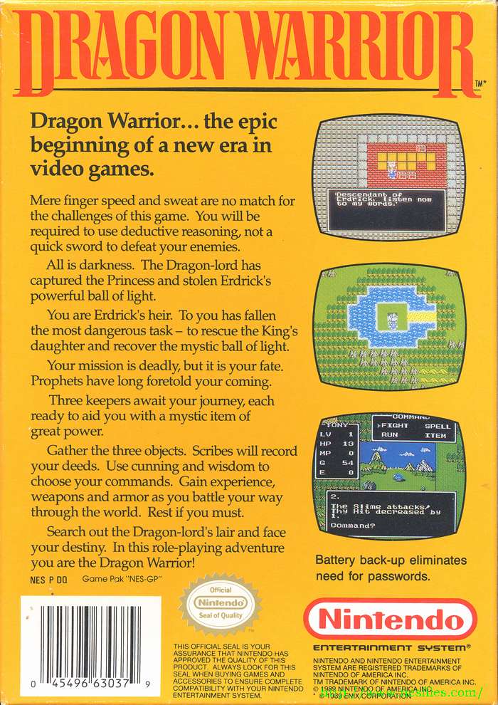 Dragon Warrior For Nes The Nes Files